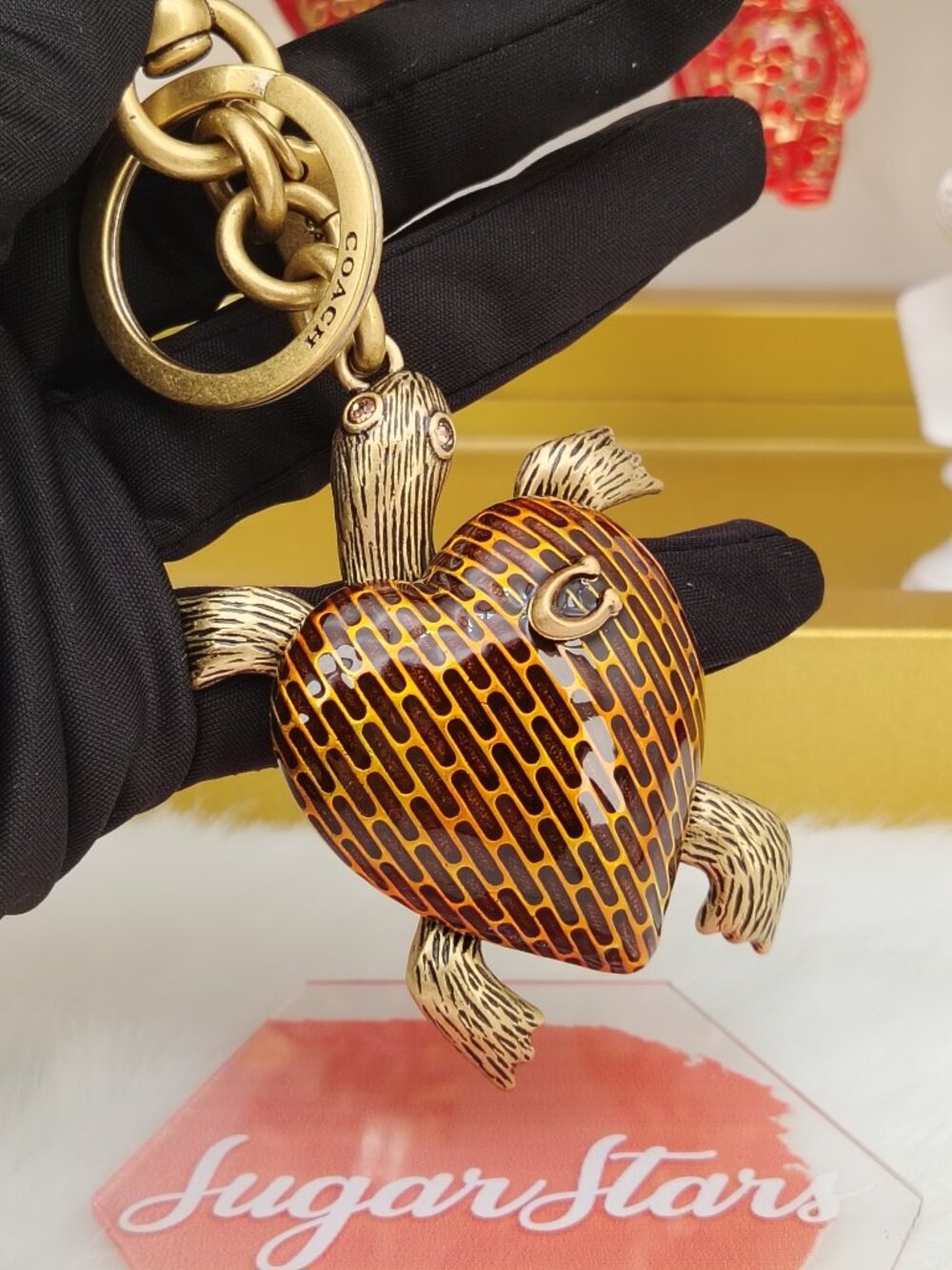 COACH Turtle Bag Charm Keychain Coach Bag Accessories